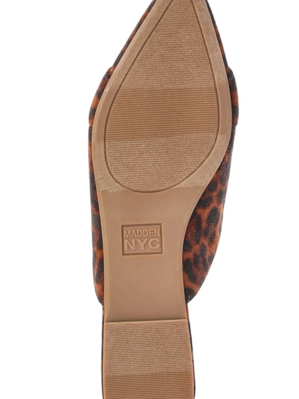 Leopard Print Size 8 & 10 Women's Pointed Mules with Gold Ring - Picture 13 of 15
